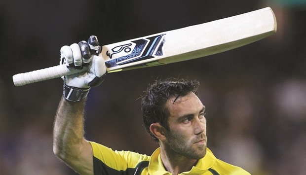 Australiau2019s Glenn Maxwell acknowledges the crowd after being dismissed for 96 against India at the Melbourne Cricket Ground yesterday. (Reuters)