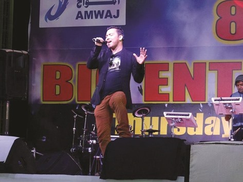 SING ON: Santosh Pariyar performing at an event recently.