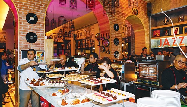 An interior view of the Urban Jazz Kitchen at The Pearl-Qatar.