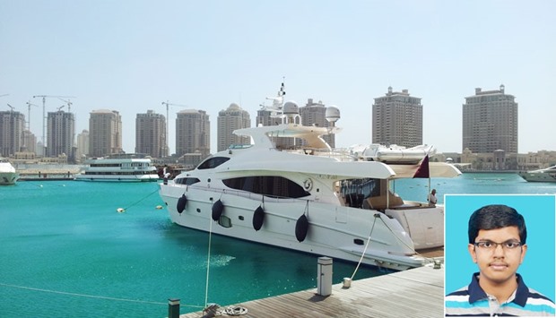 'Pearl-Qatar Marina', the winning picture of Instagram Contest 12. Inset: Haja Javed Ahmed, the photographer