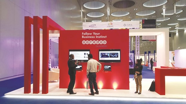 The Ooredoo booth during the QBX expo.