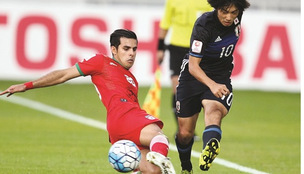 Japanu2019s Shoya Nakajima (R) scored a brace yesterday. PICTURES: Othman Iraqi