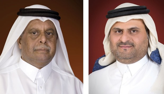 HE Abdullah bin Hamad al-Attiyah Right: Sheikh Saoud bin Abdulrahman al-Thani