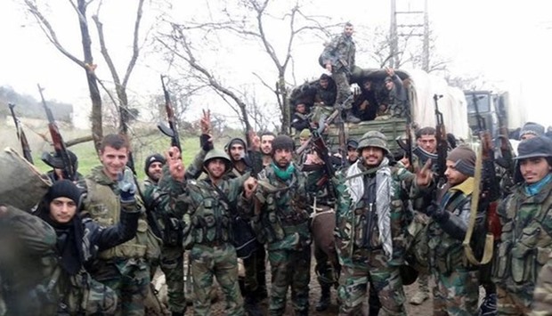 Syrian army in Rabia, Latakia province.
