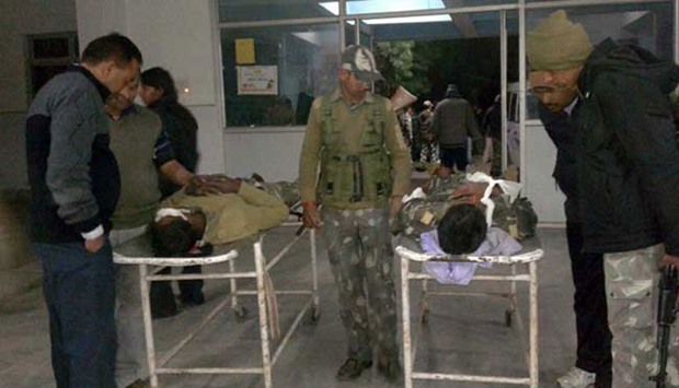 The men injured in the Maoist attack at a hospital in Daltonganj. Picture courtesy: NDTV