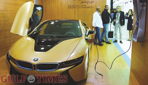 The plug-in hybrid BMW i8 was an instant hit at the Qatar Motor Show 2016. PICTURES: Joey Aguilar