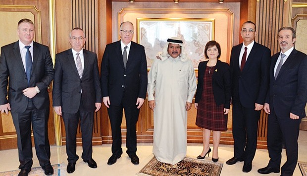 Qatari Businessmen Association (QBA) chairman Sheikh Faisal bin Qassim al-Thani yesterday met a delegation