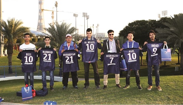 The winners got a chance to watch the PSG versus Inter Milan match and attend a training session with the players at the Aspire Zone in Doha.