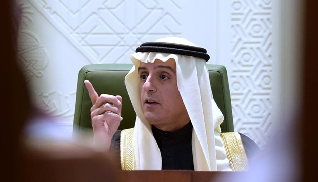 Saudi Foreign Minister Adel al-Jubeir gestures as he speaks during a press conference in Riyadh. Saudi Arabia broke off diplomatic ties with Iran on Sunday after protesters ransacked its embassy in Tehran.