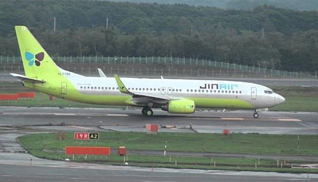Jin Air, a budget airline, is operated by South Korea's top carrier Korean Air.
