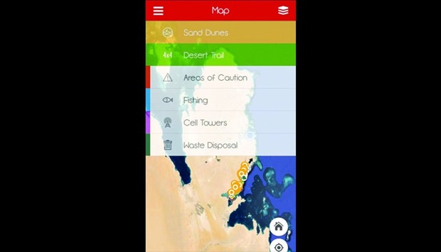 Screenshot of Ooredoo's dedicated Inland Sea application