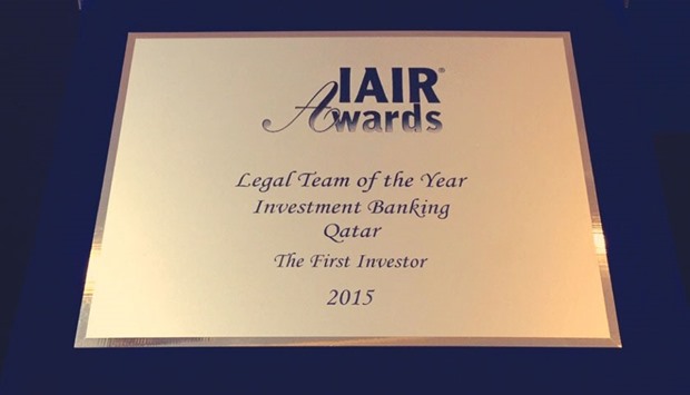 TFI took home the Legal Team of the Year u2014 Investment Banking accolade during the IAIR Awards 2015.
