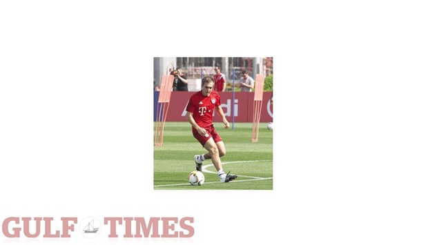 Bayern Munich skipper Philipp Lahm during the training session held at the Aspire Zone yesterday.