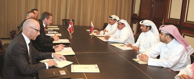 HE the Minister of Transport Jassim Seif Ahmed al-Sulaiti holding a meeting