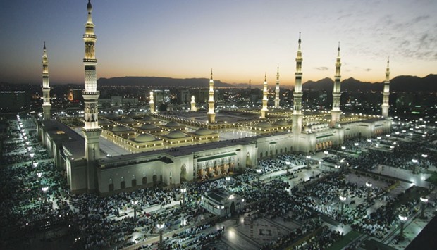 The Prophetu2019s Mosque in Medinah.