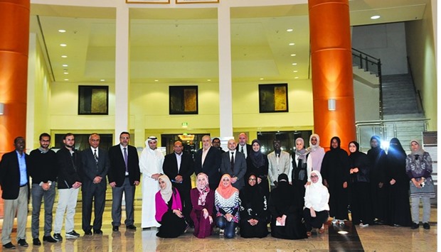 QU officials and students at the ceremony of the launch of the Pharmacy Postgraduate Society