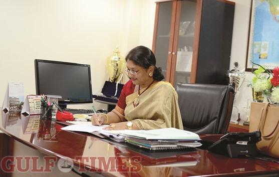Asna Nafees in her office. Photo by Anand Holla