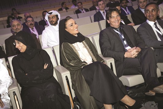 HH Sheikha Moza bint Nasser attending a symposium on Islet Cell Transplantation (ICT) u2013 a ground-breaking and lifesaving procedure used to treat patients with severe type 1 diabetes. PICTURE: AR Al-Baker / HHOPL