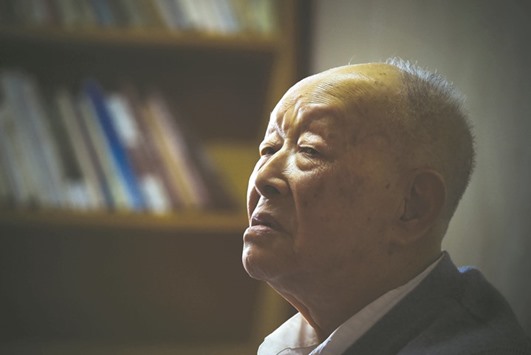 Zhou Youguang at his home in Beijing in this 2015 photo.
