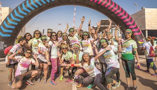 Some of the participants at Color Run 2016