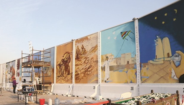 Artworks from the first edition of Katara Murals with the Brushes of Artists project.