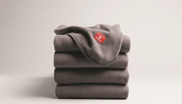 Each Emirates ecoTHREAD blanket is made from 28 recycled plastic bottles.