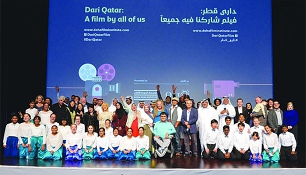 Contributors and officials at the world premiere of #DariQatar.