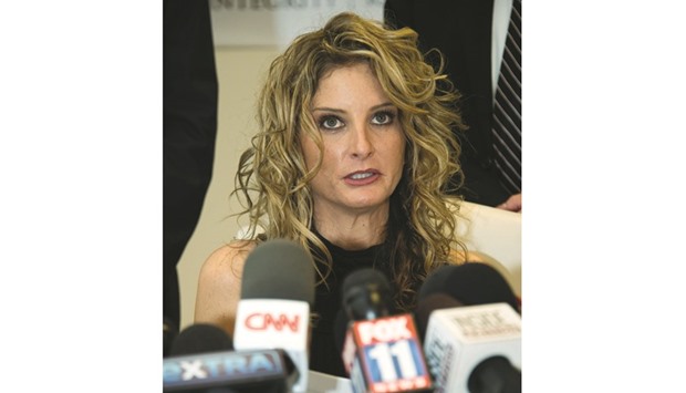 Summer Zervos attends a press conference in Los Angeles on Tuesday.