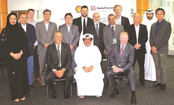 Kool, Ashton with Sheikh Faisal among others during the EPCM contract awarding ceremony in Doha.