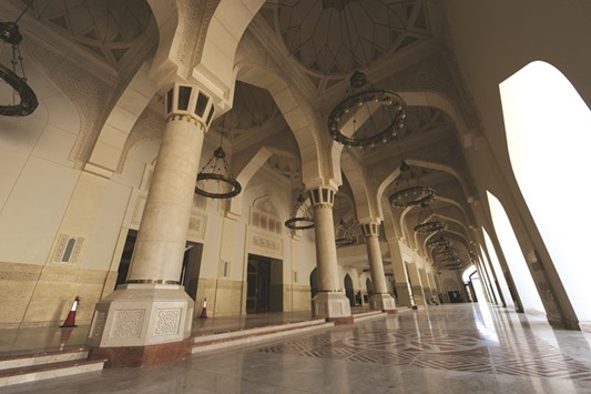 Inside view of the Sheikh Muhammad Ibn Abdul Wahhab Mosque in Doha. PICTURE: Noushad Thekkayil
