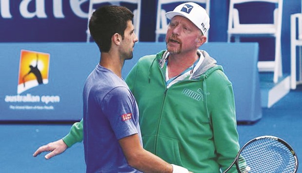File photo of Djokovic and Boris Becker.
