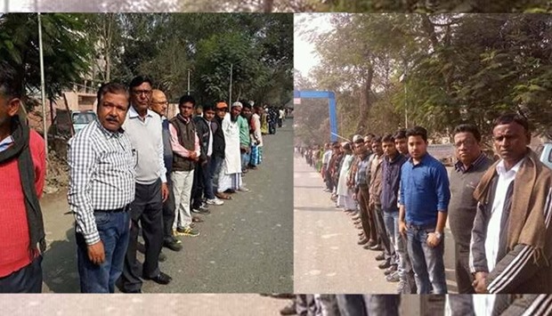 Human Chain at Kishanganj Bihar
