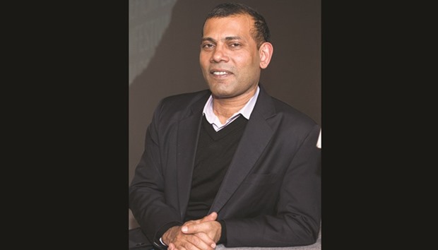 Mohamed Nasheed poses during the 2017 Sundance Film Festival in Park City, Utah, the US.