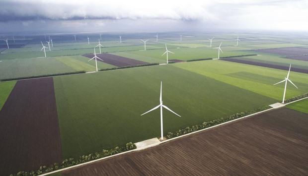 Wind turbines, manufactured by Vestas Wind Systems, operate near farmland at the wind farm in Botievo, Ukraine. With more than 40% of Vestasu2019s revenue coming from the Americas in 2015, the companyu2019s fate depends to a large extent on renewable energy policies in the region.