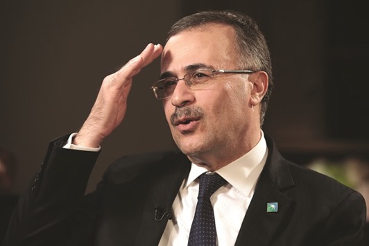 Amin Nasser, chief executive officer of Saudi Arabian Oil Co, speaks during a Bloomberg Television interview at the World Economic Forum (WEF) in Davos, Switzerland last Tuesday. Aramco, as the company is commonly known, currently pays a 20% royalty on its revenue plus an 85% tax on income, Nasser said.