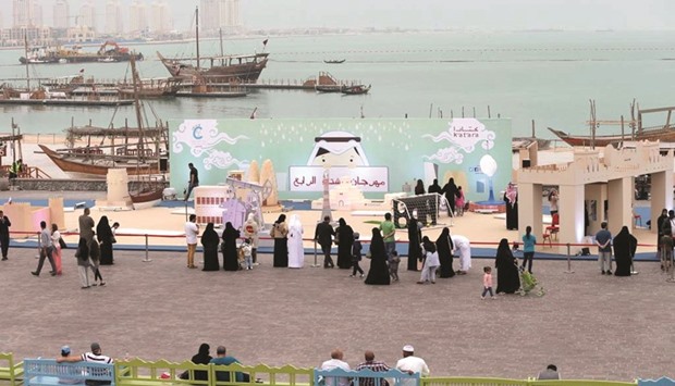 A panoramic view of the Katara Esplanade where the festivals are taking place.
