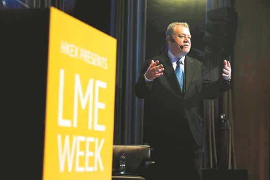 London Metal Exchange chief executive Garry Jones speaks during LME Week Asia in Hong Kong. Fears of inflexibility and rising costs are sapping enthusiasm for the exchangeu2019s new suite of gold contracts, potentially leaving it reliant on the threat of an increasing regulatory burden to drive uptake.