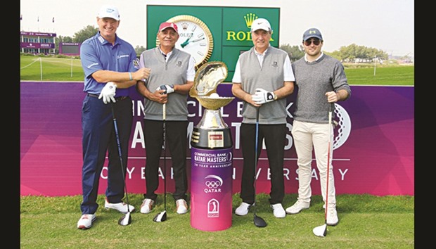 Gulf Times team comprised of Ernie Els (left), amateurs Rachid Aki, Chawki Harb and Matthew Moucharafleh.