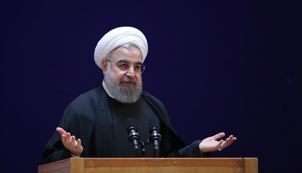 Iran President Hassan Rouhani speaking at a conference in the capital Tehran. AFP/Iranian Presidency.