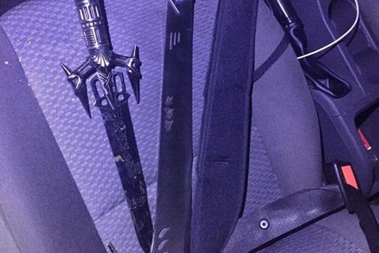Seized weapons