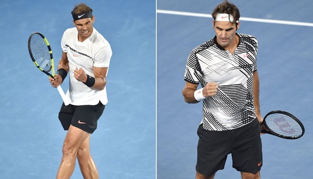 Rafa Nadal and Roger Federer