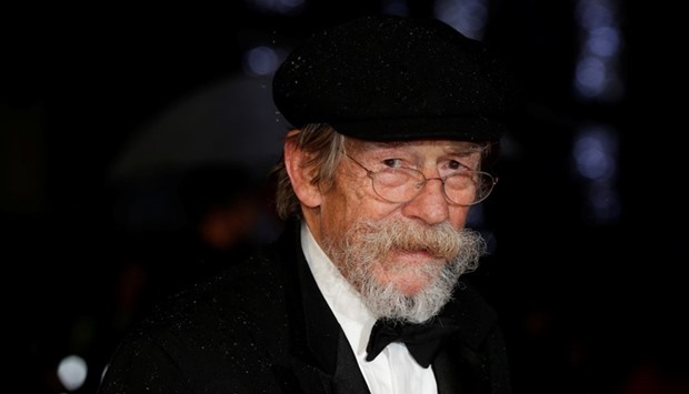 Actor John Hurt arrives for the European premiere of the film ,The Imitation Game, at the BFI opening night gala at Leicester Square in London October 8, 2014.