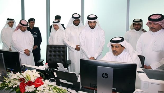 HE the Attorney General Dr Ali bin Fetais al-Marri and other senior officials at the newly-opened Public Prosecution office at HIA.
