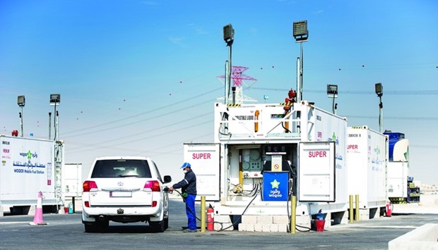 Woqod's mobile petrol station in Doha. According to Qatar Fuel, the mobile petrol stations have been u201chugely successfulu201d in reducing pressure on the other stations and meeting customer requirements in other regions, as they provide all petrol products and services motorists might need.