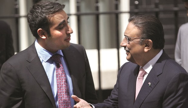 TWO GOOD? PPP Co-Chairman Asif Zardari with his son Bilawal Bhutto-Zardari.