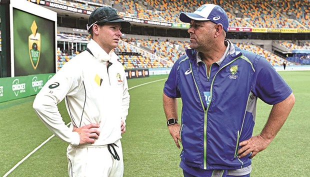 Australia skipper Steve Smith (left) with team head coach Darren Lehmann.