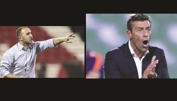 Crucial clash: Lekhwiya coach Djamel Belmadi and his Al Gharafa counterpart Pedro Caixinha