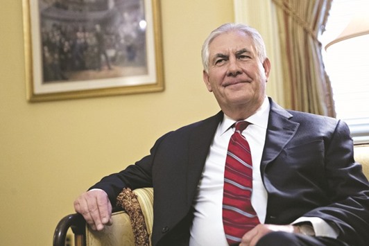 Rex Tillerson, former CEO of Exxon Mobile Corp and US secretary of state nominee for president-elect Donald Trump, attends a meeting at Capitol Hill in Washington, DC. With confirmation hearings scheduled for Tillerson and eight other appointees of Trump, the head of the federal office says his agency is hard-pressed by too much work and too little time.