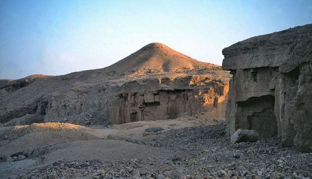 Ancient mining building in Egypt