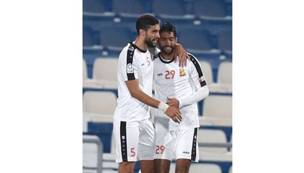Umm Salalu2019s Oussama Darragi scored a brace in the win over Al Kharaitiyat yesterday. PICTURE: Noushad Thekkayil